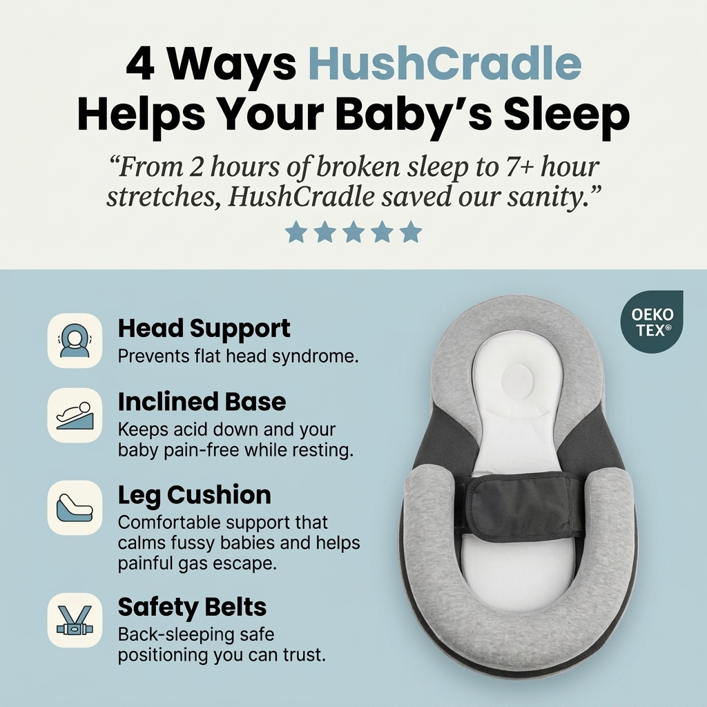 HushCradle for Reflux, Colic & Peaceful Sleep