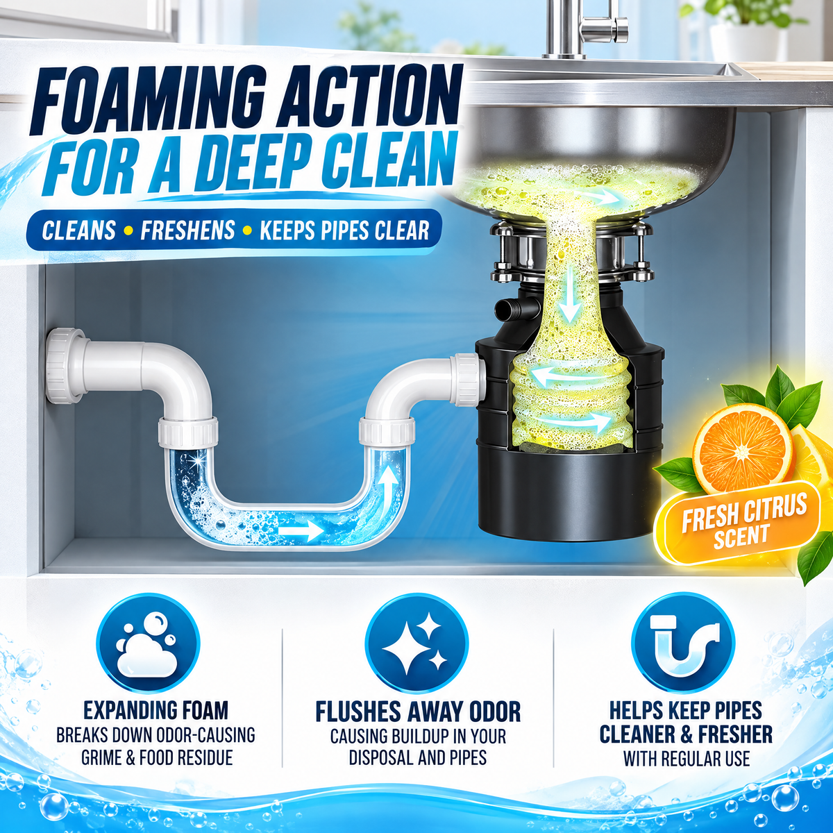 Garbage Disposal Cleaner Deodorizer Tablets