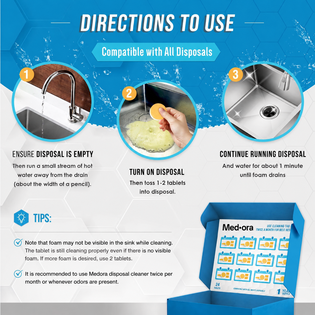 Garbage Disposal Cleaner Deodorizer Tablets