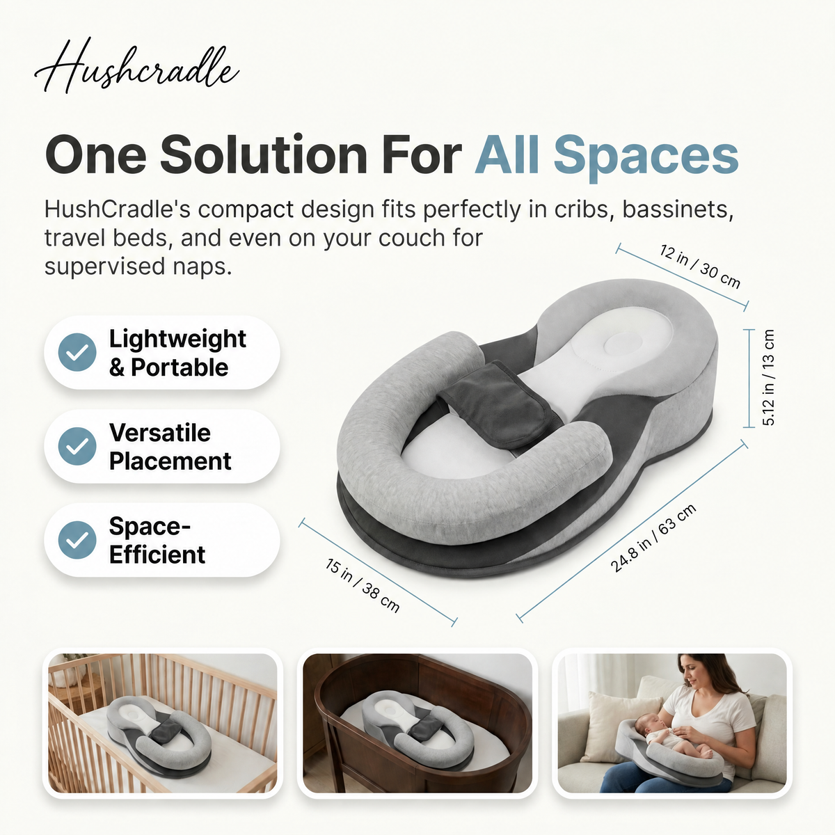 HushCradle for Reflux, Colic & Peaceful Sleep
